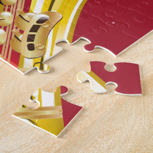 Chicago Saxophon Reiseplakat Druck Puzzle