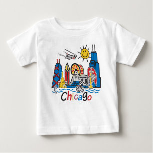 Chicago scherzt Skyline Baby T-shirt