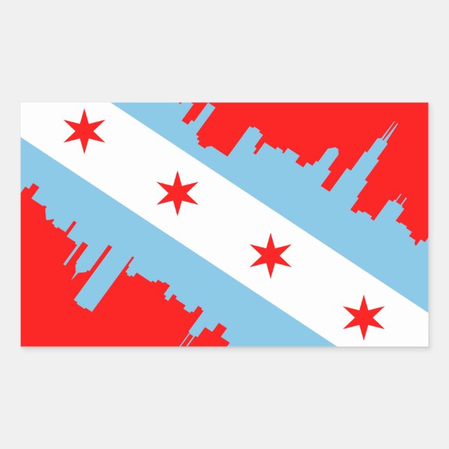 CHICAGO - SCUBA RECHTECKIGER AUFKLEBER (Vorderseite)