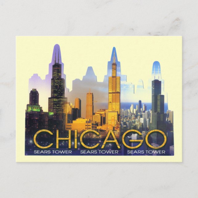 CHICAGO SEARS TOWER POSTKARTE (Vorderseite)