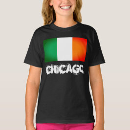 Chicago Shamrock Flagge - Irisches Erbe T-Shirt