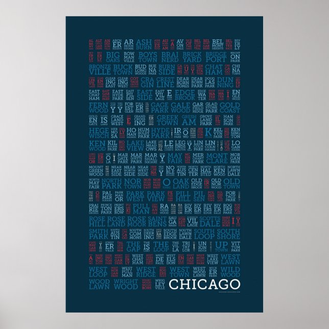 Chicago-Silbenschrift Poster (Vorne)
