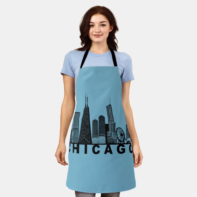 Chicago-Silhouette  Schürze (Getragen)