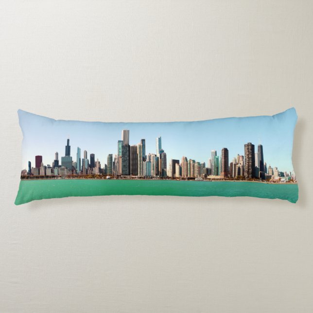 Chicago Sky Line Seitenschläferkissen (Vorderseite)
