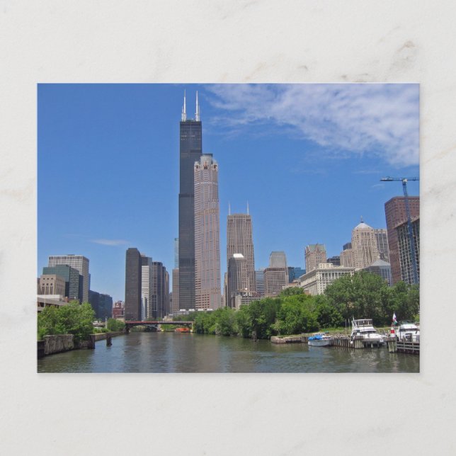 Chicago Skyline 4 Postkarte (Vorderseite)