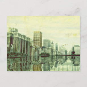 Chicago Skyline Artwork Postkarte