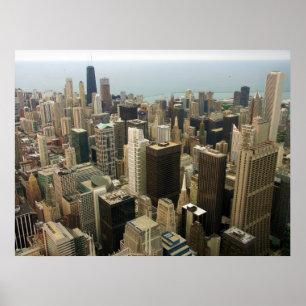 Chicago Skyline aus Sears jetzt Willis Tower Poster