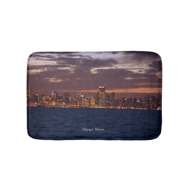 Chicago Skyline bathmat Badematte (Vorderseite)