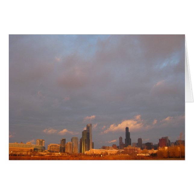 Chicago Skyline bei Sunrise (Vorderseite (Horizontal))