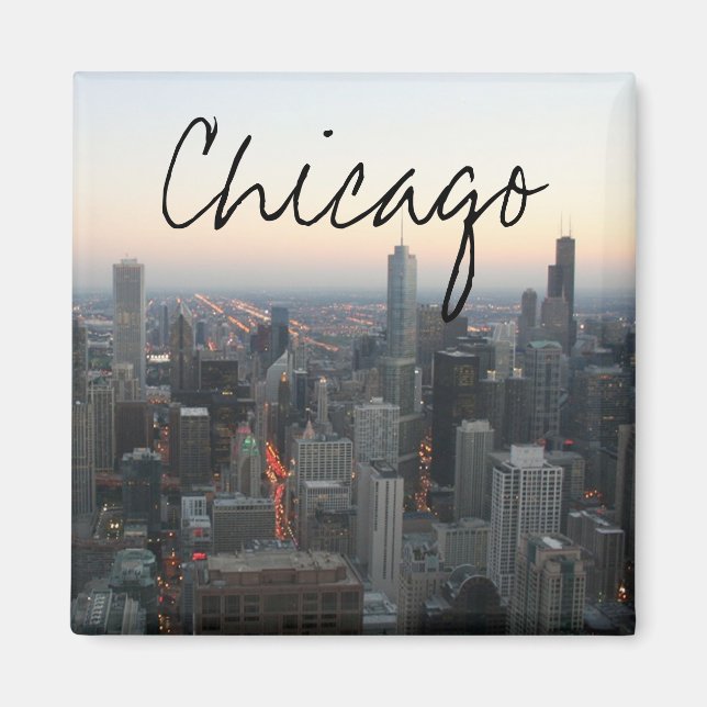 Chicago Skyline bei Sunset Magnet (Vorne)