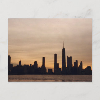 Chicago Skyline bei Sunset Postkarte