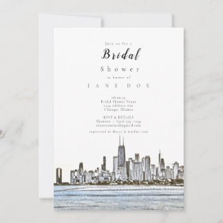 Chicago Skyline Bridal Shower Einladung