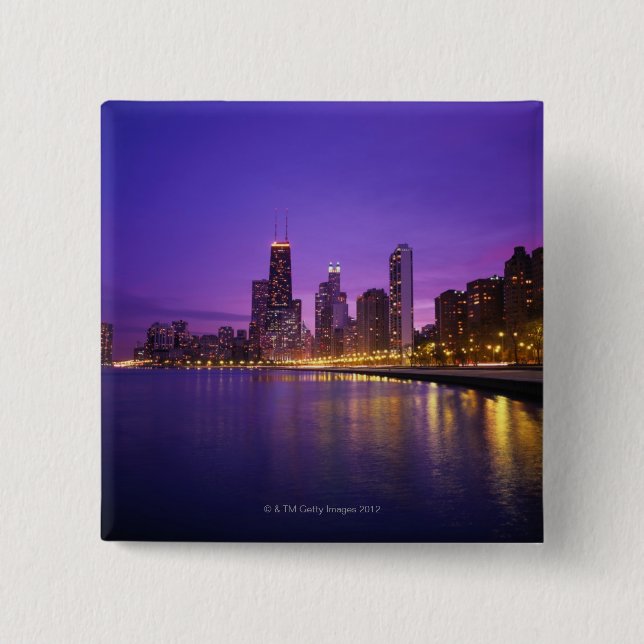 Chicago Skyline Button (Vorderseite)