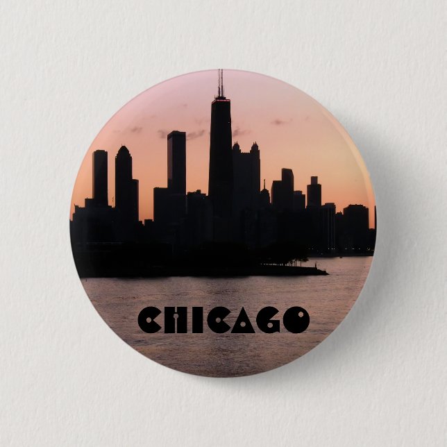 Chicago-Skyline Button (Vorderseite)