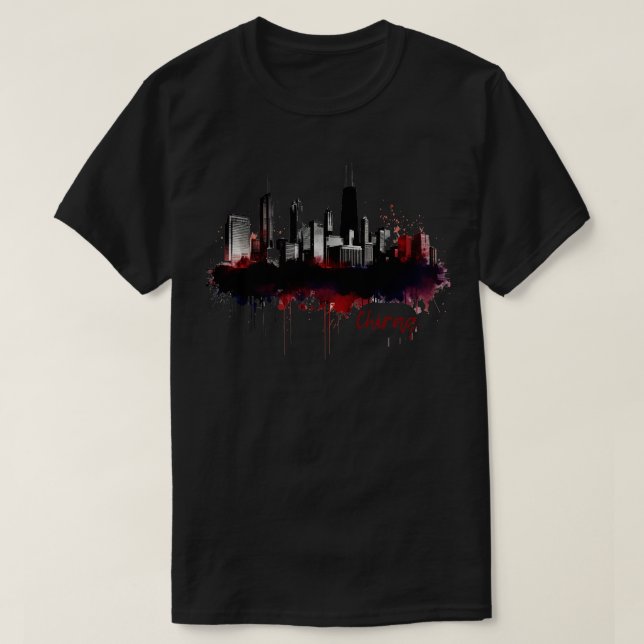 Chicago Skyline Chiraq TShirt (Design vorne)