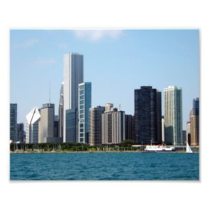 Chicago Skyline Cityscape Fotografie Print