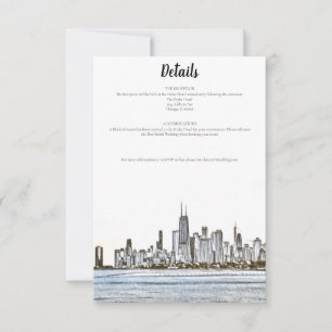 Chicago Skyline Details Card Einladung