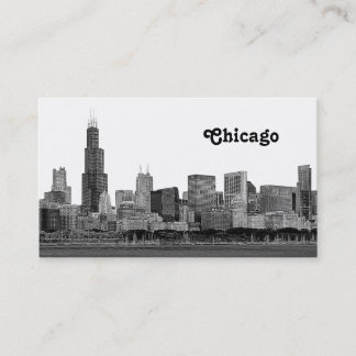 Chicago Skyline Etched Visitenkarte