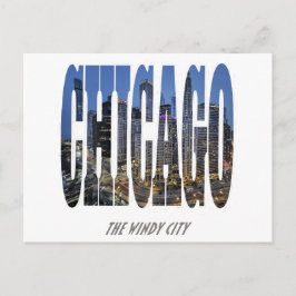 Chicago Skyline Feiertagspostkarte