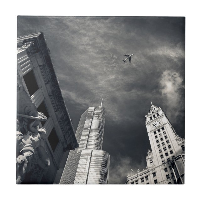 Chicago-Skyline Fliese (Vorderseite)