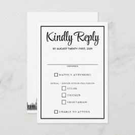 Chicago Skyline Food Choices RSVP Karte