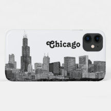 Chicago Skyline geätzt
