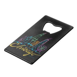 Chicago Skyline Geldbeutel Flaschenöffner