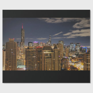 Chicago Skyline Geschenkpapier