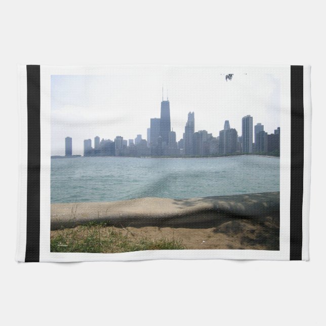 Chicago-Skyline Geschirrtuch (Horizontal)