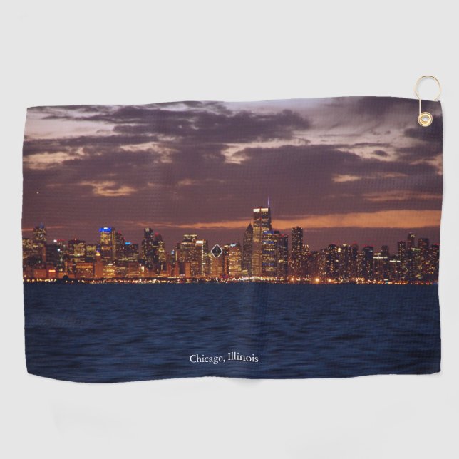 Chicago Skyline Golfhandtuch (Horizontal)