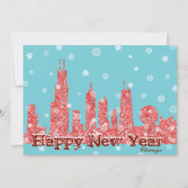Chicago Skyline Holiday card Feiertagskarte