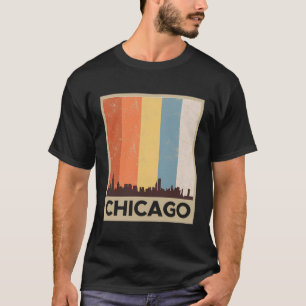 Chicago Skyline Hoodie im abgenutzten Vintage-Stil T-Shirt