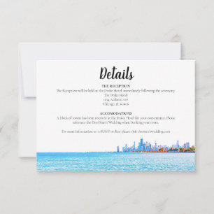 Chicago Skyline Horitzontal Details Karte