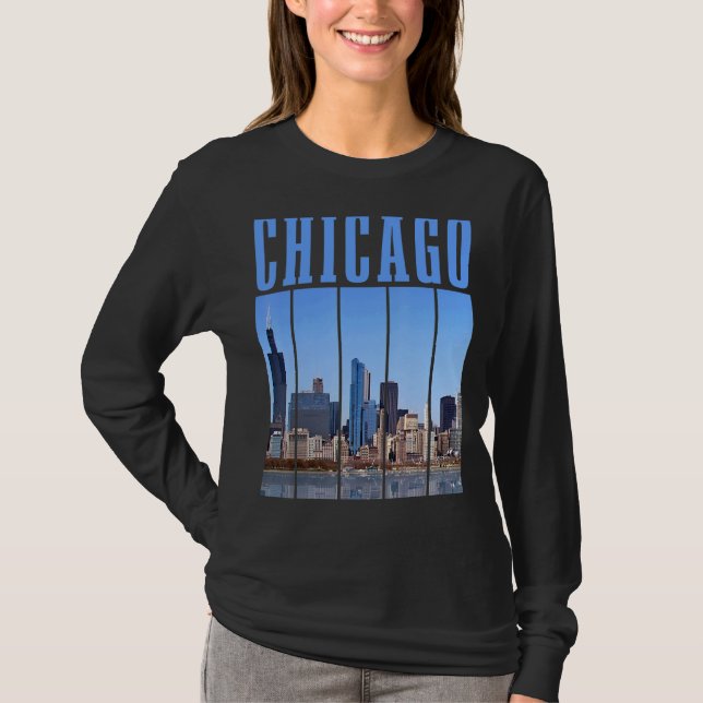 Chicago Skyline Illinois Vintag Pride Chicago T-Shirt (Vorderseite)