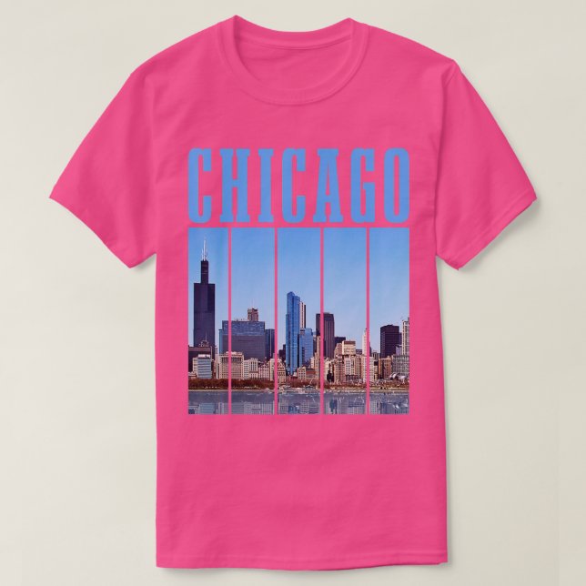 Chicago Skyline Illinois Vintag Pride Chicago T-Shirt (Design vorne)