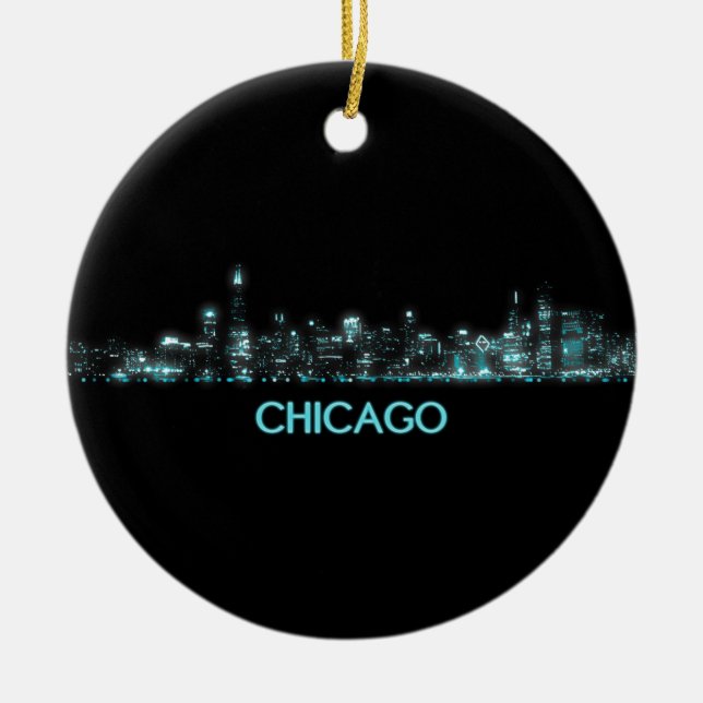 Chicago Skyline Keramik Ornament (Vorne)