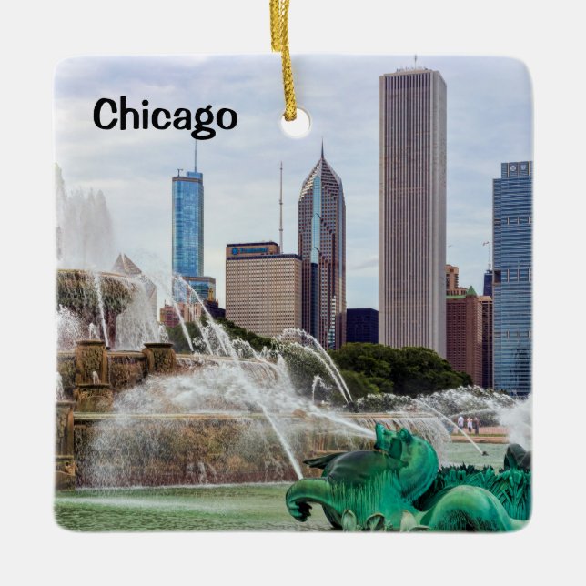 Chicago Skyline Keramikornament (Vorderseite)