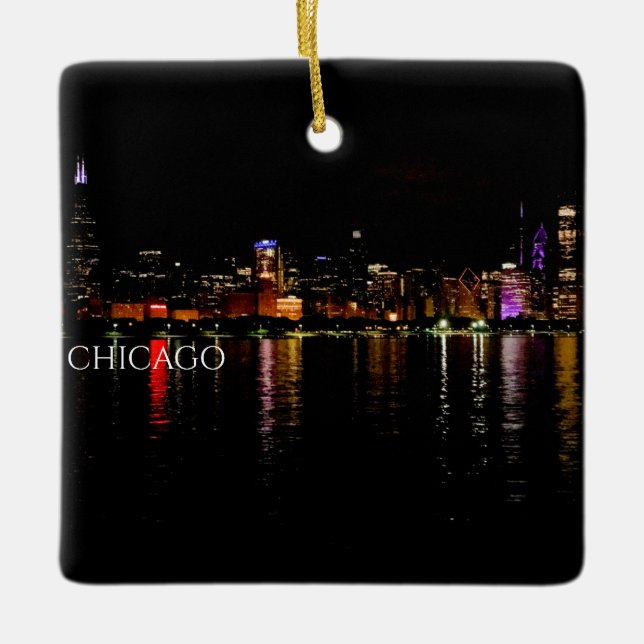 Chicago Skyline Keramikornament (Vorderseite)
