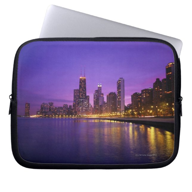 Chicago Skyline Laptopschutzhülle (Vorderseite)