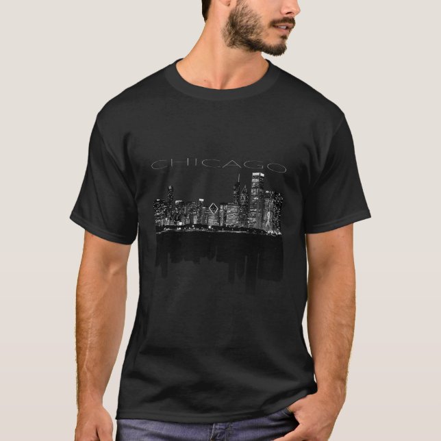 Chicago Skyline Long Sleeve T Shirt - Chicago Shir (Vorderseite)