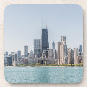 Chicago Skyline mit Lake Michigan Getränkeuntersetzer