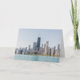 Chicago Skyline mit Lake Michigan Karte