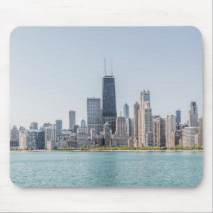 Chicago Skyline mit Lake Michigan Mousepad