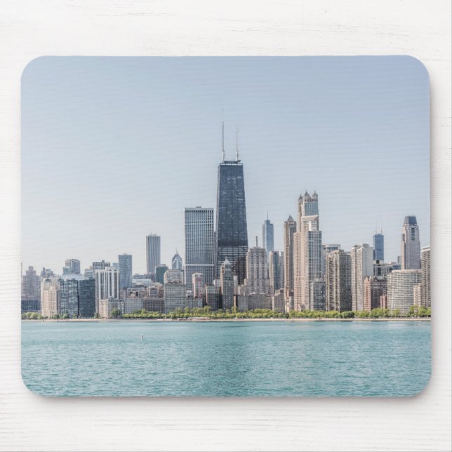 Chicago Skyline mit Lake Michigan Mousepad (Vorne)