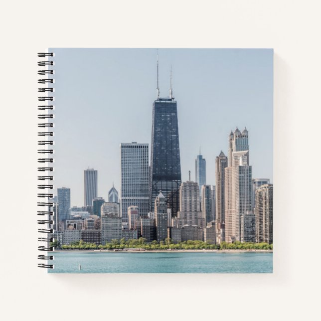 Chicago Skyline mit Lake Michigan Notizbuch (Vorderseite)