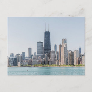 Chicago Skyline mit Lake Michigan Postkarte