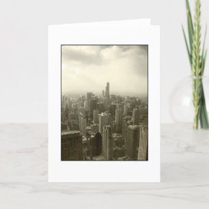 Chicago-Skyline mono Karte