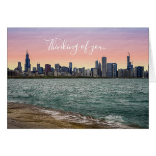 Chicago Skyline Painterly Thinking Your Card
