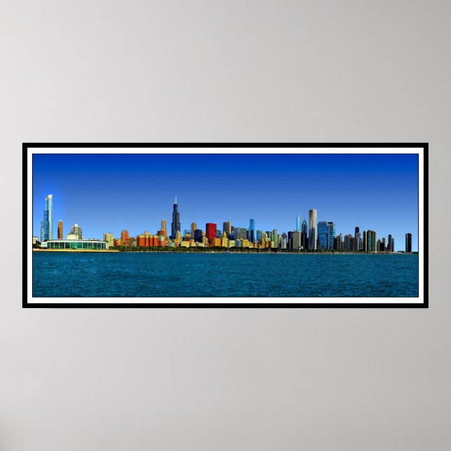 CHICAGO SKYLINE PANORAMA POSTER (Vorne)