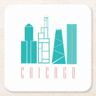 Chicago Skyline Paper Untersetzer